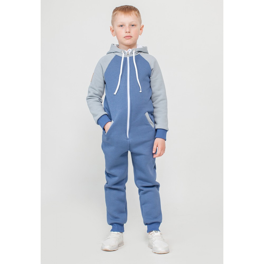 Комбинезон подростковый FunkyRide™ Sport Teen - Индиго & Светло-серый